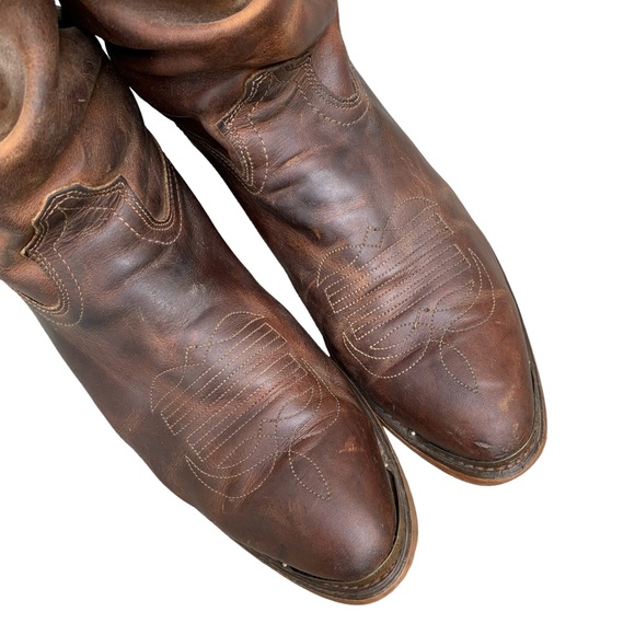 Durango Women’s Distressed Slouch Brown Leather Slouchy Western Boots Size 10 - Picture 13 of 15